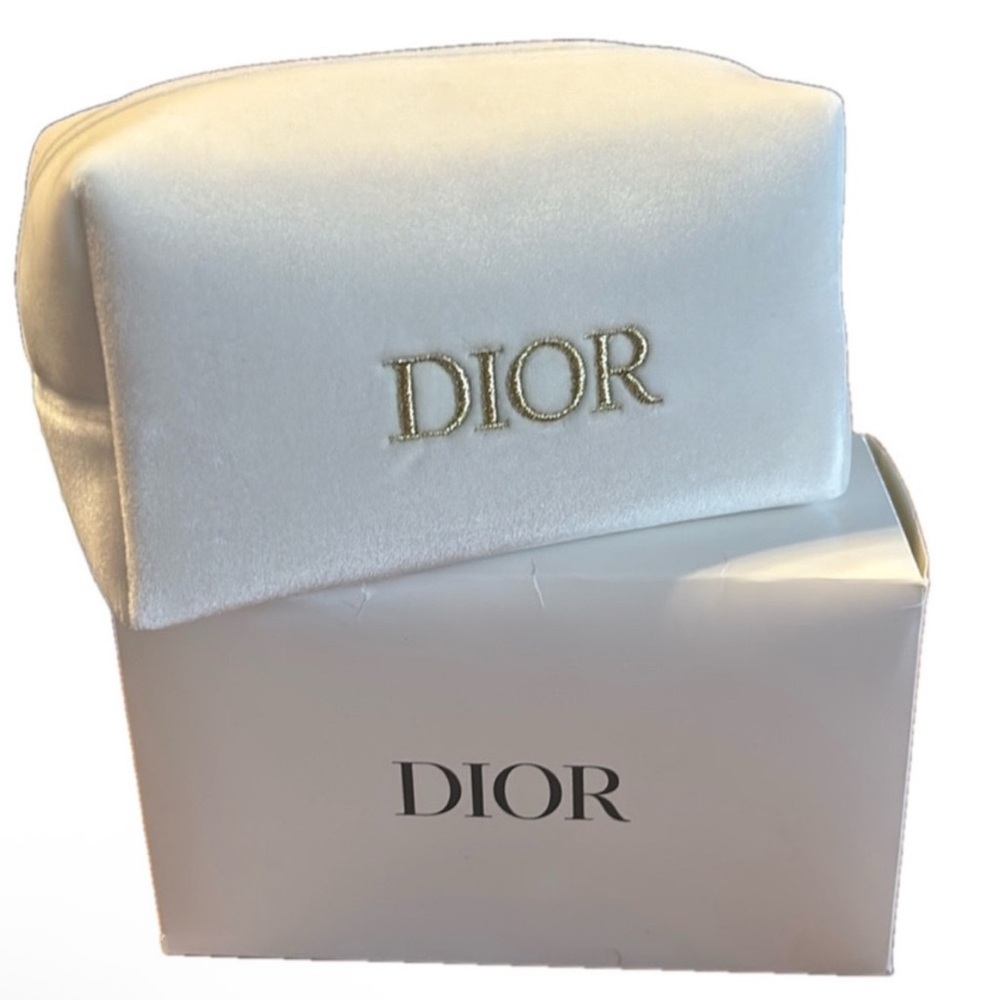 Dior Beauty White Velvet Cosmetic PouchLimited Edition w/Original Box
